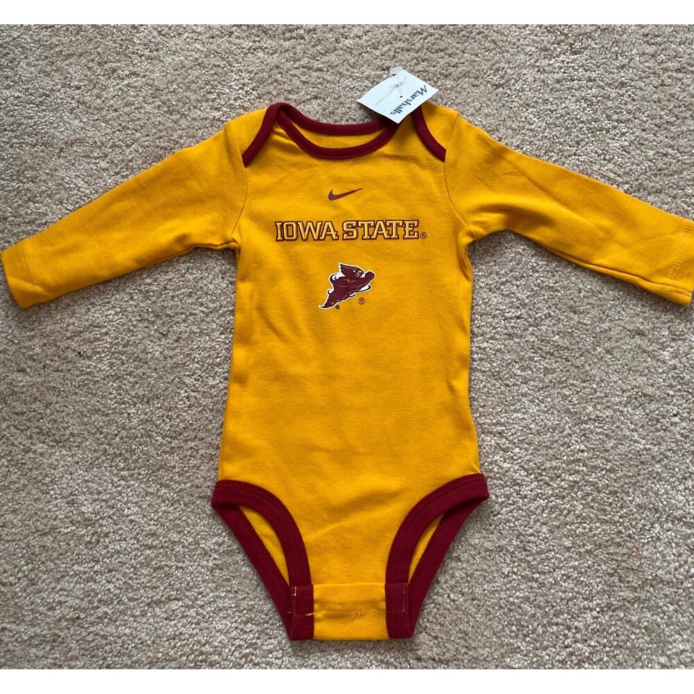 Nike Long Sleeve Baby Iowa State Onesie Size 3-6 Months NWT